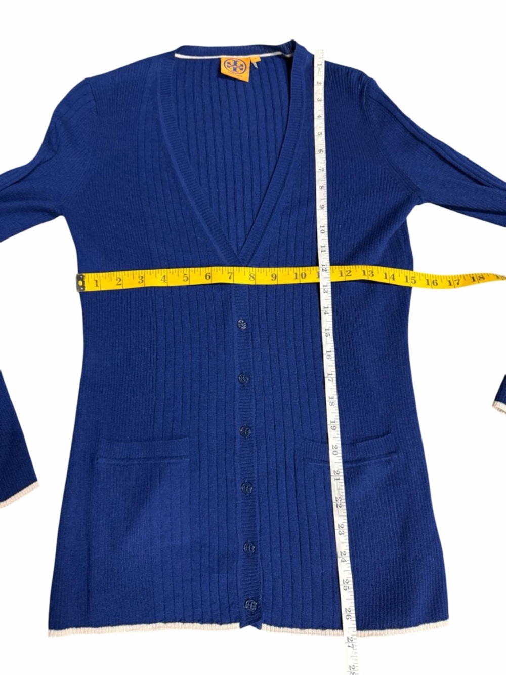 Tory Burch Button Front Cashmere Cardigan Size Small - Picture 4 of 6